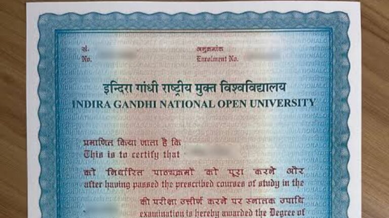 IGNOU June 2025 TEE Degree Certificates