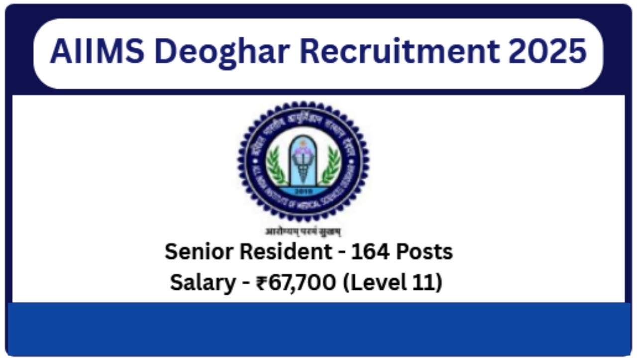AIIMS Deoghar Senior Resident Recruitment 2025